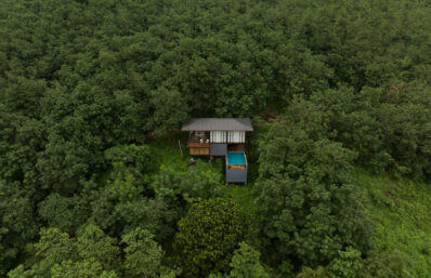 Drone shot of a Pool Villa