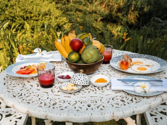 View of a breakfast table